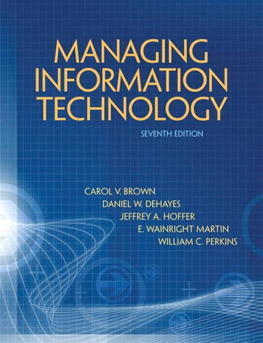 Imagen de archivo de Managing Information Technology: United States Edition a la venta por Revaluation Books