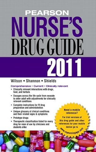 Imagen de archivo de Pearson Nurse's Drug Guide 2011 a la venta por HPB-Red