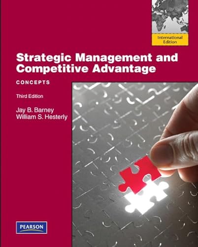 Imagen de archivo de Concepts, Strategic Management and Competitive Advantage: International Edition a la venta por Phatpocket Limited