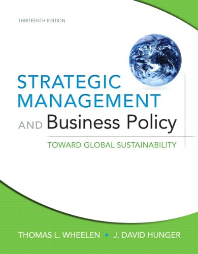 Imagen de archivo de Strategic Management and Business Policy: Toward Global Sustainability a la venta por Once Upon A Time Books