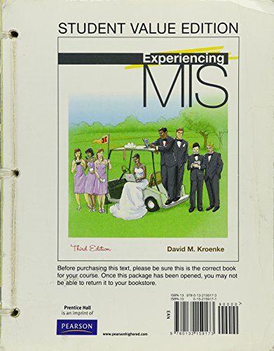 9780132159173: Experiencing MIS