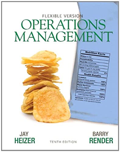 Beispielbild fr Operations Management Flexible Version (10th Edition) zum Verkauf von HPB-Red