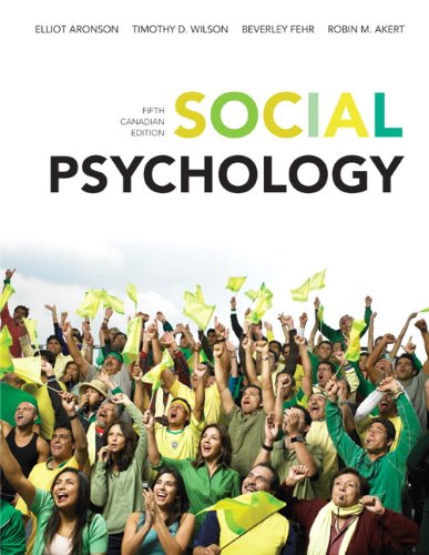 Beispielbild fr Social Psychology, Fifth Canadian Edition (5th Edition) zum Verkauf von Books Unplugged