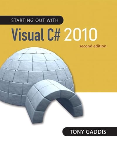 Imagen de archivo de Starting Out with Visual C# 2010 (Gaddis Series) a la venta por SecondSale