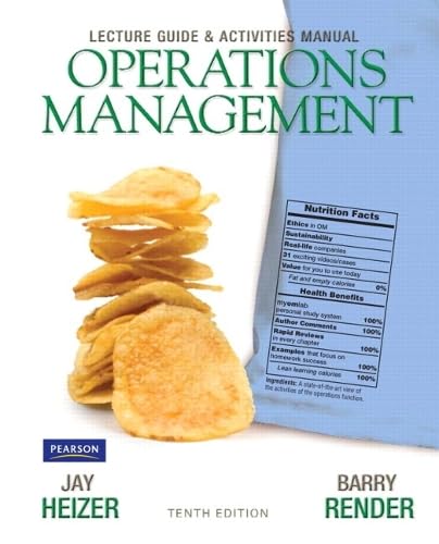 9780132165846: Operations Management: Lecture Guide and Activities Manual: Flexible Edition