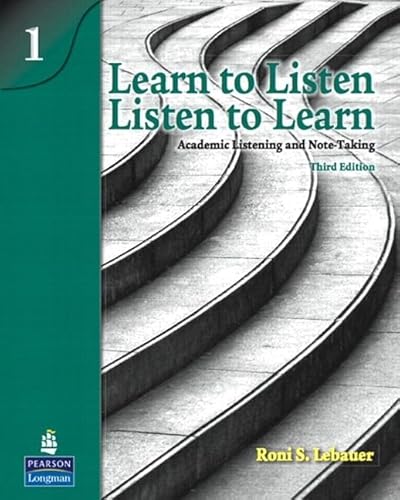 9780132170307: Learn to Listen, Listen to Learn 1: Academic Listening and Note-Taking (Student Book and Classroom Audio CD)