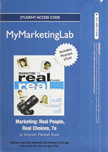 Beispielbild fr NEW MyMarketingLab with Pearson eText -- Access Card -- for Marketing: Real People Real Choices zum Verkauf von The Book Cellar, LLC