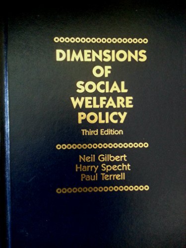 Beispielbild fr Dimensions of Social Welfare Policy zum Verkauf von Wonder Book