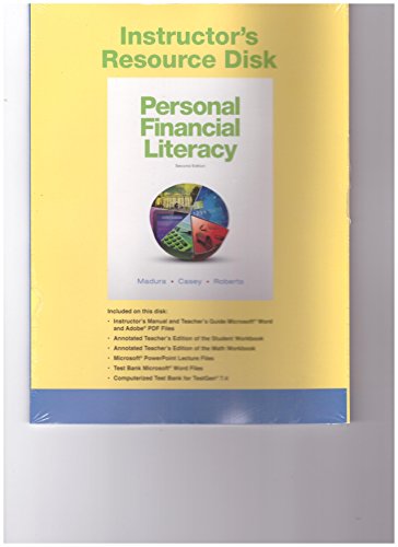 Imagen de archivo de Instructor's Resource Center on CD-Rom for Personal Financial Literacy (2nd Edition) a la venta por Iridium_Books