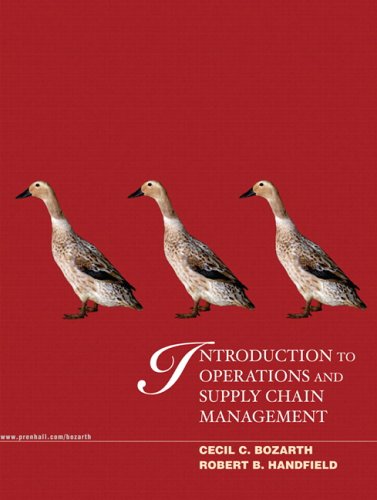 Stock image for Introduction to Operations And SupplyBozarth, Cecil C. for sale by Iridium_Books