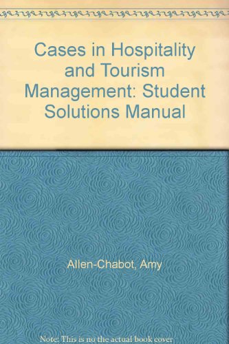 Imagen de archivo de Cases in Hospitality and Tourism Management a la venta por Phatpocket Limited