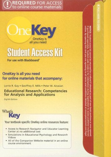 9780132206921: OneKey Blackboard, Student Access Kit, Educational Research