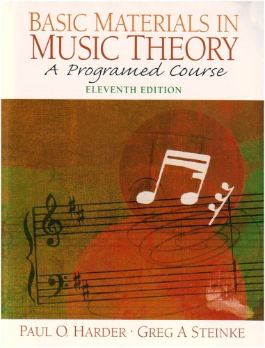 9780132208697: Basic Materials In Music Theory: A Programed Course