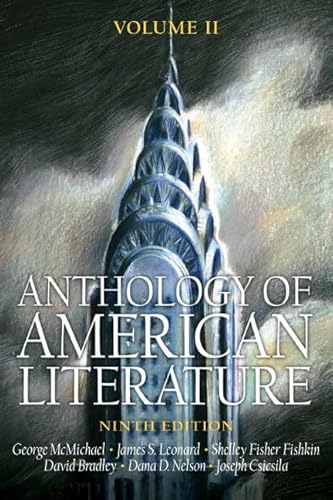 Stock image for Anthology of American Literature Volume II (Anthology of American Literature) for sale by BooksRun