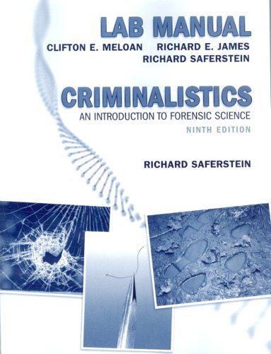 Beispielbild fr Criminalistics: An Introduction to Forensic Science (Lab Manual) zum Verkauf von Ergodebooks