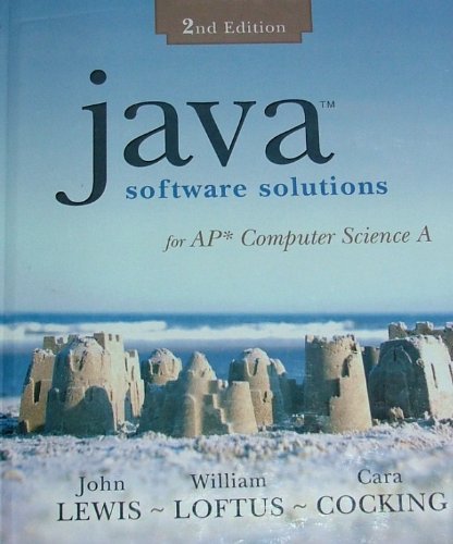 Imagen de archivo de Java Software Solutions for AP Computer Science a la venta por Better World Books