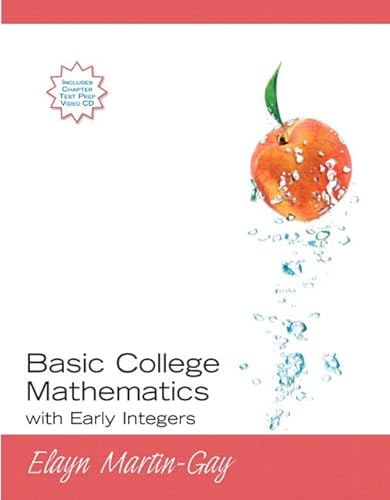 Stock image for Basic College Mathematics with Early Integers [With CD-ROM] for sale by ThriftBooks-Atlanta