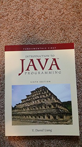 Stock image for Introduction to Java Programming: Fundamentals First (6th Edition) (GOAL Series) for sale by SecondSale