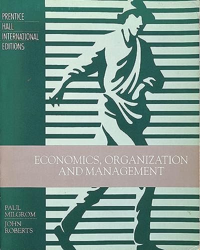 Stock image for The Economics of Organisation and Management (International Edition) for sale by medimops