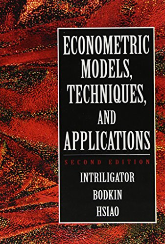 Imagen de archivo de Econometric Models, Techniques, and Applications (2nd Edition) a la venta por SecondSale