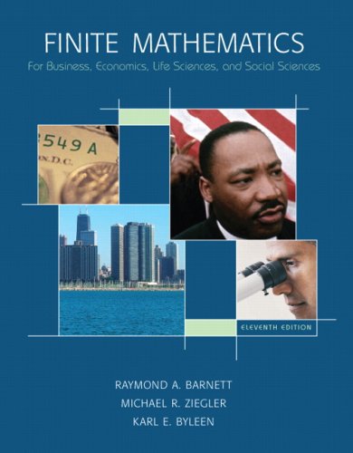 Beispielbild fr Finite Mathematics for Business, Economics, Life Sciences and Social Sciences, 11th Edition zum Verkauf von Wonder Book