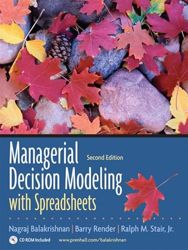 Imagen de archivo de Managerial Decision Modeling With Spreadsheets a la venta por Blue Vase Books