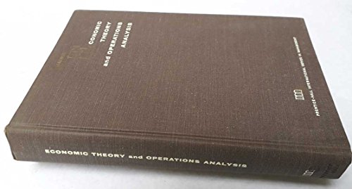 9780132271325: Economic Theory and Operations Analysis