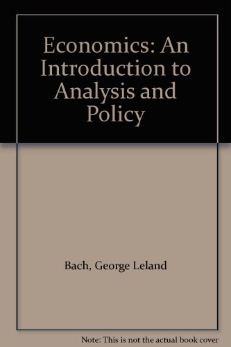Beispielbild fr Economics : An Introduction to Analysis and Policy zum Verkauf von Better World Books