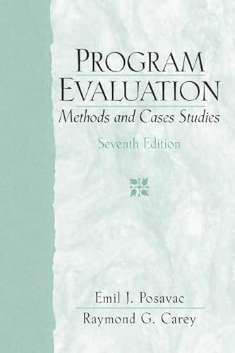 Beispielbild fr Program Evaluation: Methods and Case Studies, 7th Edition zum Verkauf von Your Online Bookstore