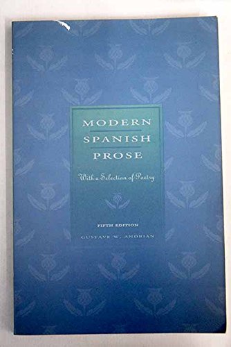 Imagen de archivo de Modern Spanish Prose: With a Selection of Poetry a la venta por ThriftBooks-Dallas