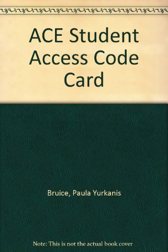 Imagen de archivo de Ace Student Access Code Card a la venta por Books-FYI, Inc.