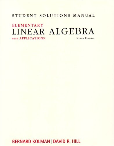 Stock image for Student Solutions Manual for Elementary Linear Algebra with Applications for sale by BooksRun