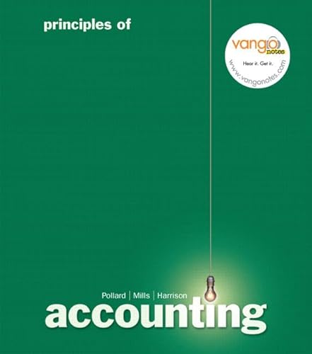 Imagen de archivo de Principles of Accounting a la venta por Wonder Book
