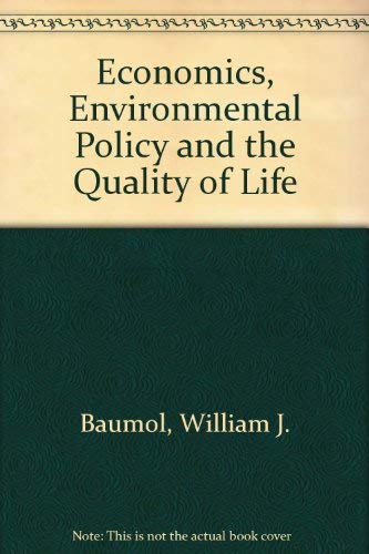 Imagen de archivo de Economics, Environmental Policy, and the Quality of Life a la venta por Neil Shillington: Bookdealer/Booksearch