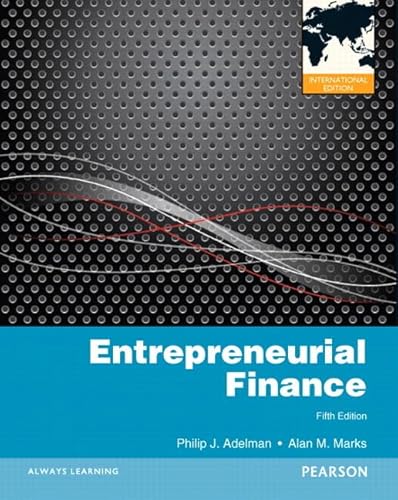 9780132316187: Entrepreneurial Finance:International Edition