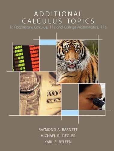Beispielbild fr Additional Calculus Topics (11th Edition) zum Verkauf von BooksRun