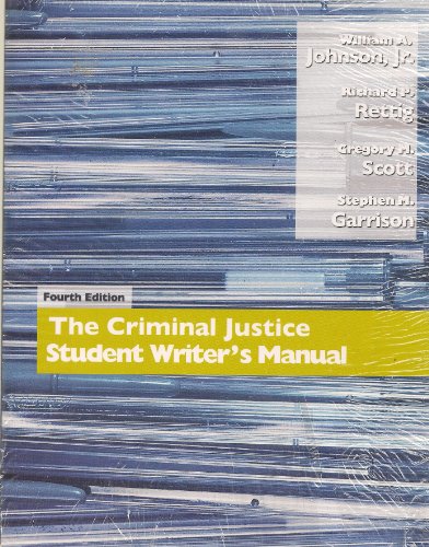 Beispielbild fr The Criminal Justice Student Writer's Manual zum Verkauf von SecondSale