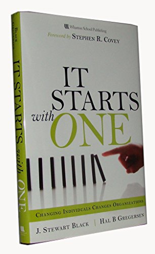 Imagen de archivo de It Starts with One: Changing Individuals Changes Organizations a la venta por Reliant Bookstore