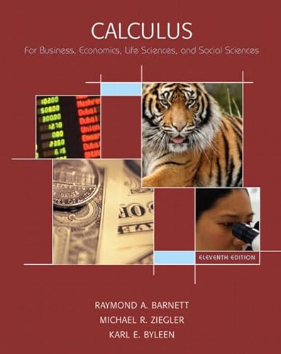 Beispielbild fr Calculus for Business, Economics, Life Sciences and Social Sciences (11th Edition) zum Verkauf von Wonder Book