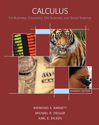 Imagen de archivo de Calculus for Business, Economics, Life Sciences and Social Sciences (11th Edition) a la venta por SecondSale