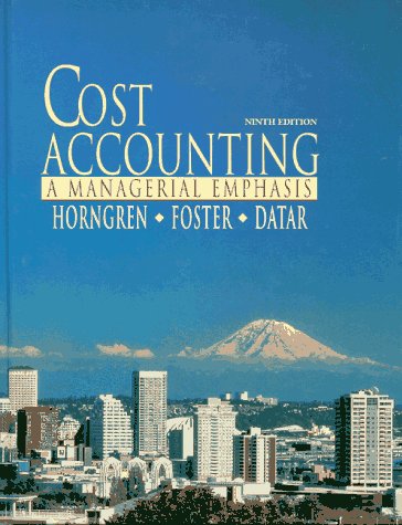 Imagen de archivo de Cost Accounting: A Managerial Emphasis a la venta por Green Street Books