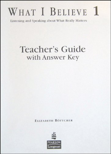 9780132333290: What I Believe 1, Teacher's Guide with Answer Key