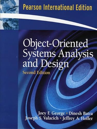 Imagen de archivo de Object-Oriented Systems Analysis and Design: International Edition a la venta por Phatpocket Limited