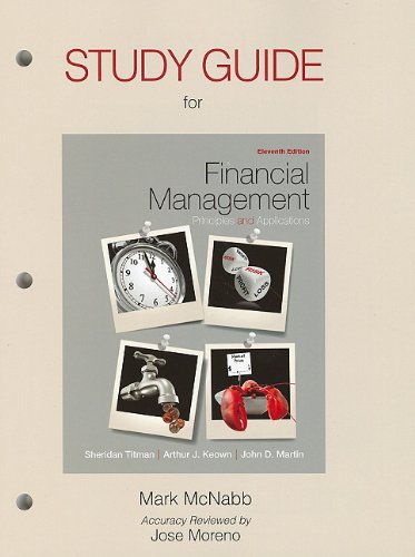 9780132340823: Student Study Guide for Financial Management:Principles and Applications