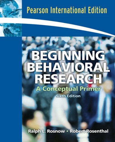 Stock image for Beginning Behavioral Research : A Conceptual Primer for sale by Buchpark