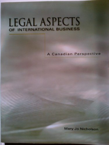 9780132346344: Legal Aspects of International Business: A Canadian Perspective