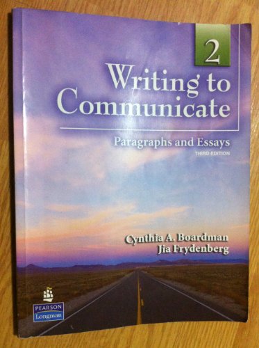 Stock image for Writing to Communicate 2: Paragraphs and Essays (3rd Edition) for sale by HPB-Red