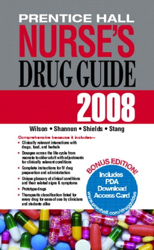 Stock image for Prentice Hall Nurse's Drug Guide 2008 (NURSING DRUG GUIDE) for sale by SecondSale