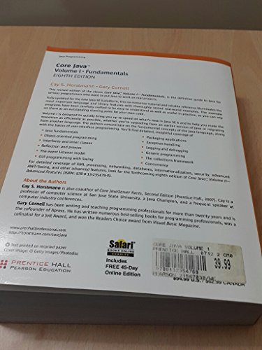 Stock image for Core Java, Volume I--Fundamentals (8th Edition) for sale by Wonder Book