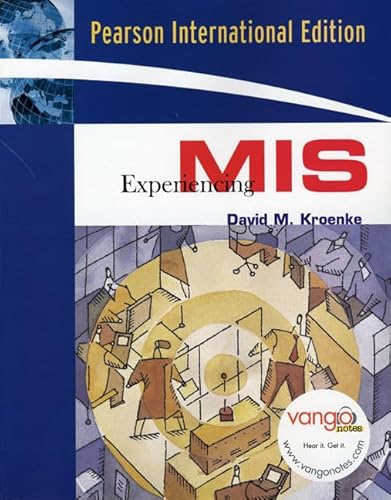 Beispielbild fr Experiencing MIS: International Edition zum Verkauf von WorldofBooks